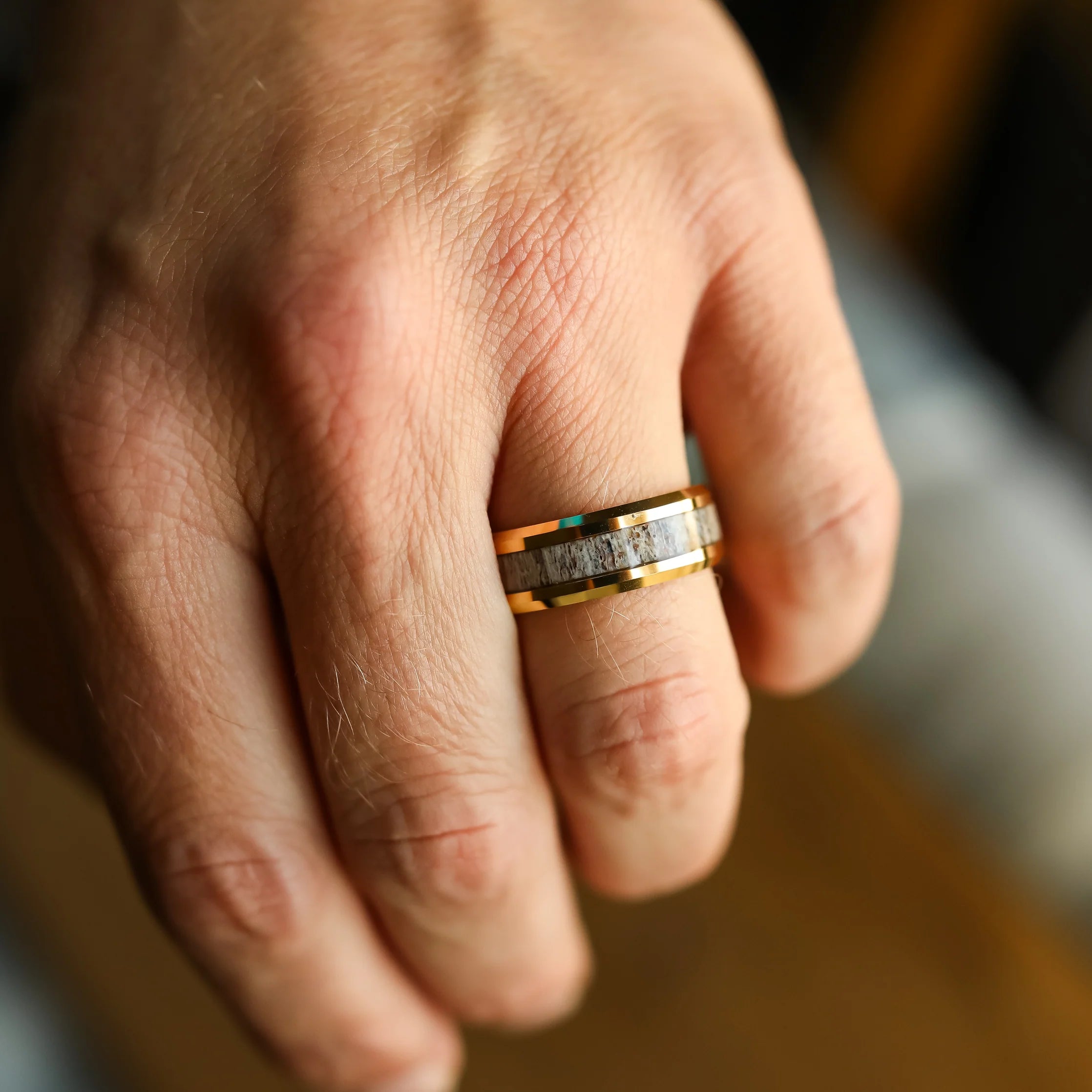THE HUNTER men's wedding band